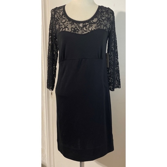 Free People Dresses & Skirts - NWT Free People Black Dress Lace Top Size 6/8 **See Measurements**